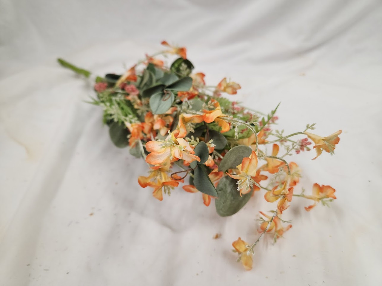 Eucalyptus, Fern, and Blossom Bush