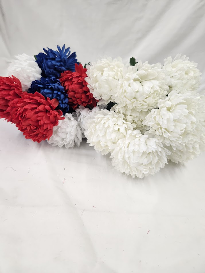 Small Ball Mum Silk Bush 