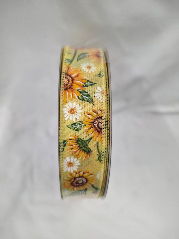#9 Yellow Linen with Sunflowers and Daisies