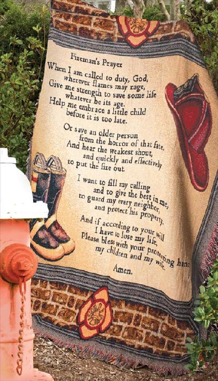 A Fireman's Prayer Tapestry Throw