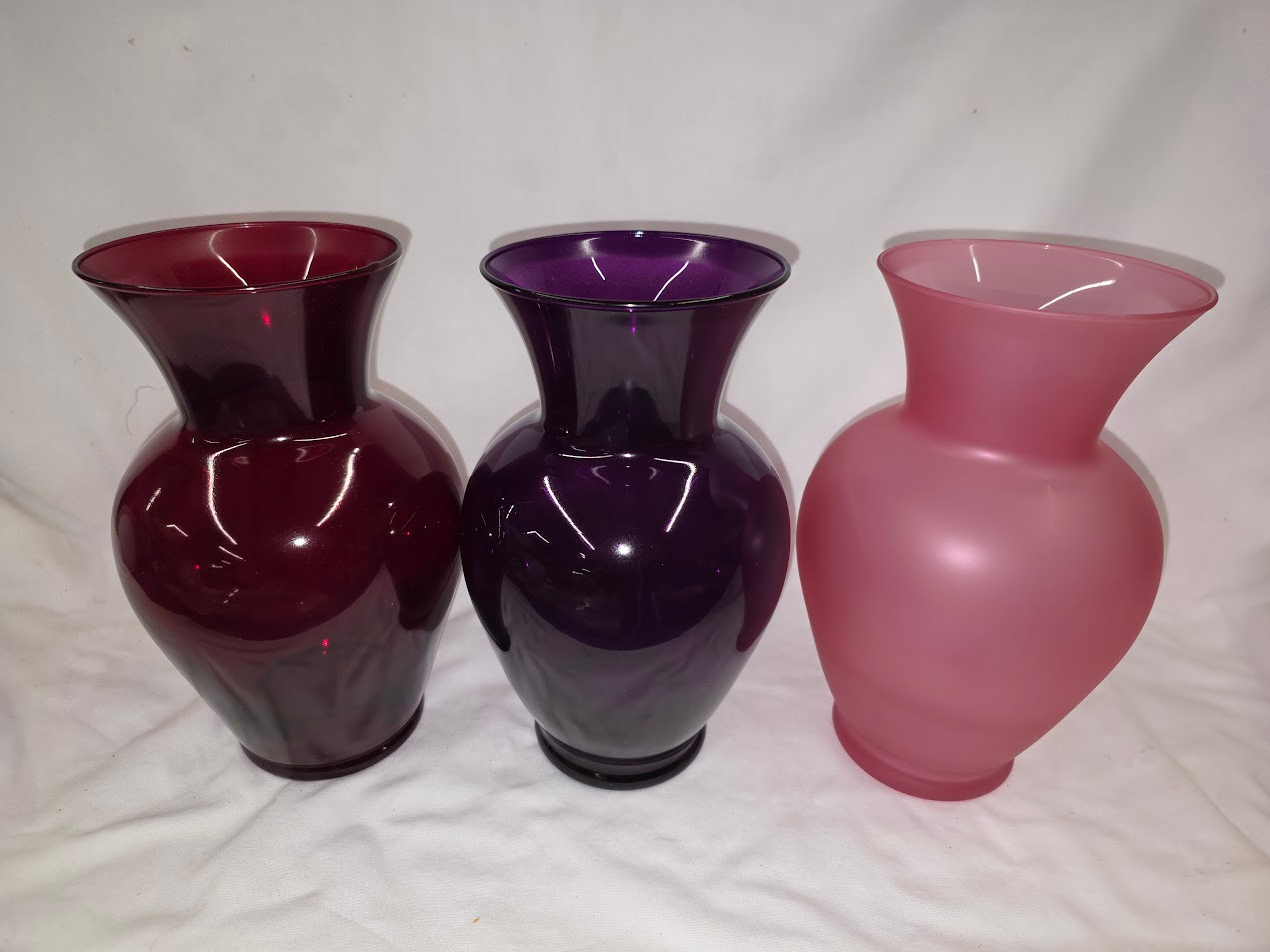 9" Spring Garden Vase- Ruby, Purple, Matte Blush