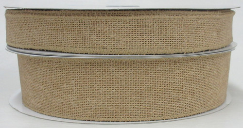 Wired Burlap Ribbon-Natural   *2 sizes