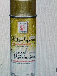 gold glitter spray