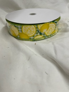 1.5" x50yrds lemon ribbon