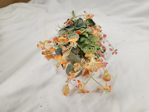 Eucalyptus, Fern, and Blossom Bush