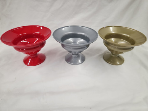 Iliad Style Container in Red, Silver, and Gold. 7" Opening. Limited Supply case/24