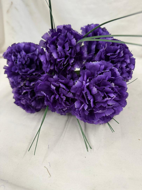 Purple Carnation bush 14 stems per bush.