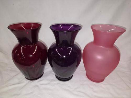 9" Spring Garden Vase- Ruby, Purple, Matte Blush