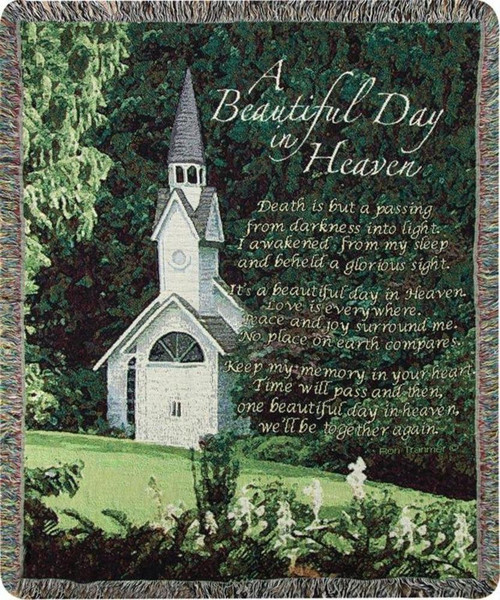 A Beautiful Day in Heaven Tapestry Throw