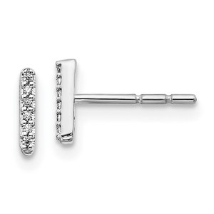 14K Diamond Bar Studs.  SKU: EM4169.  Available at DiamondBayJewelers.com 14K Diamond Bar Studs.  SKU: EM4169.  Available at DiamondBayJewelers.com