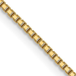 14k yellow gold 24" long 1mm box chain with spring ring clasp 4.1 grams available at www.diamondbayjewelers.com SKU:02232401