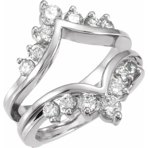 14K White 1/3 CTW Natural Diamond Ring Guard SKU:9052401 available at www.diamondbayjewelers.com
