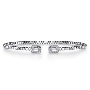 14K White Gold Diamond Bangle SKU:4112410 available at www.diamondbayjewelers.com