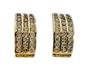 14K Yellow Gold Diamond Earrings.  SKU: 929292.  Available at DiamondBayJewelers.com 14K Yellow Gold Diamond Earrings.  SKU: 929292.  Available at DiamondBayJewelers.com