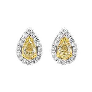 14K Yellow Pear Diamond Earrings.  SKU: 112902.  Available at DiamondBayJewelers.com 14K Yellow Pear Diamond Earrings.  SKU: 112902.  Available at DiamondBayJewelers.com