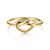 Gabriel & Co. 14K Yellow Gold Twisted Heart Pretzel Ring.  SKU: 11038.  Available at DiamondBayJewelers.com