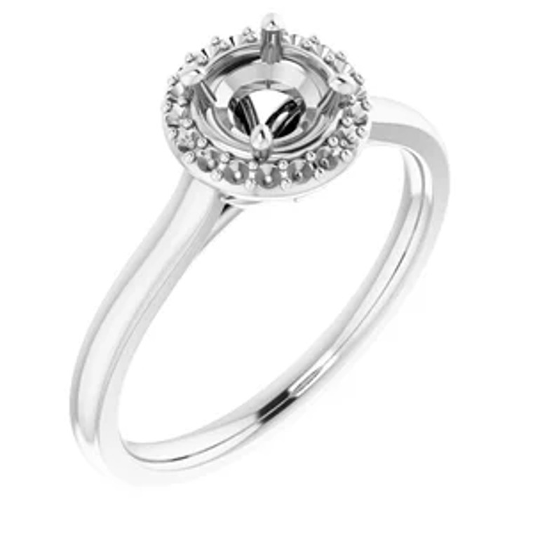 14KW 5.2mm Round Engagement Ring Mounting.  SKU: 123173.  Available at DiamondBayJewelers.com