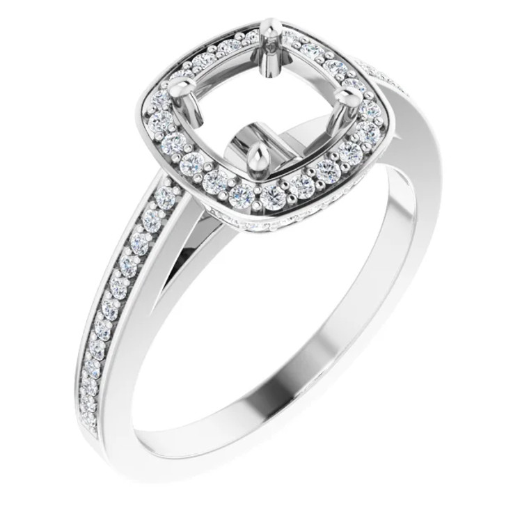 14KW Engagement Ring Mounting.  SKU: 122793.  Available at DiamondBayJewelers.com