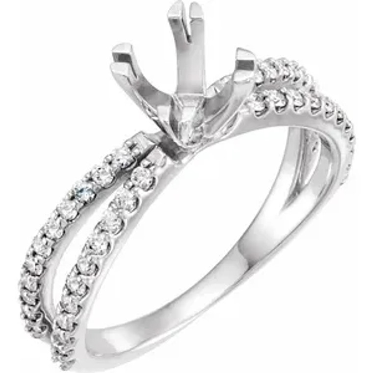 14KW Engagement Ring .38CTW.  SKU: 121957.  Available at DiamondBayJewelers.com