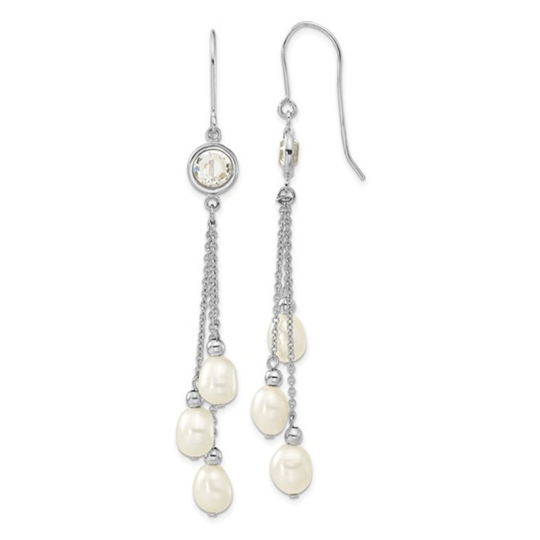 Silver Freshwater Cultured Pearl Earrings