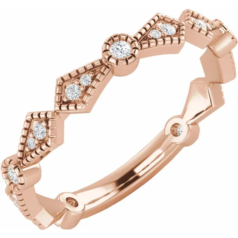 14k Rose Gold Diamond Anniversary Band SKU: 653656 Available at Diamond Bay Jewelers.com