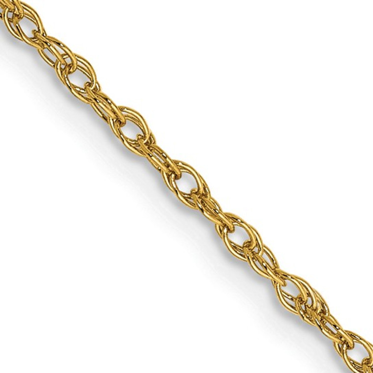 14K Yellow Gold Fine Rope Chain 18".  SKU: 127391.  Available at DiamondBayJewelers.com