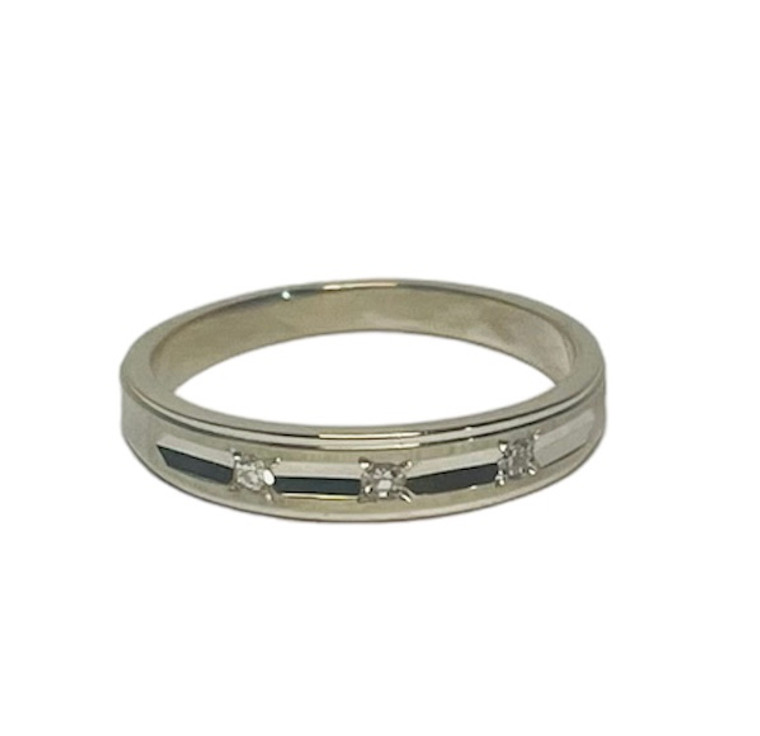 14K White Gold Estate Diamond Ring Band.  SKU: 316781.  Available at DiamondBayJewelers.com