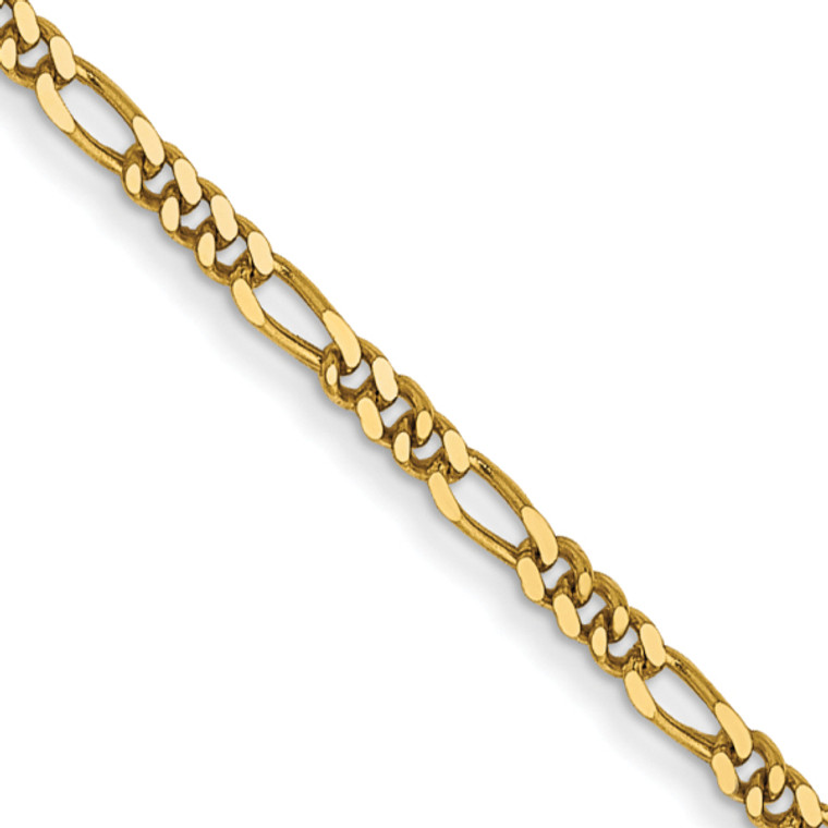 18K Yellow Gold Figaro Chain 23".  SKU: 617823.  Available at DiamondBayJewelers.com