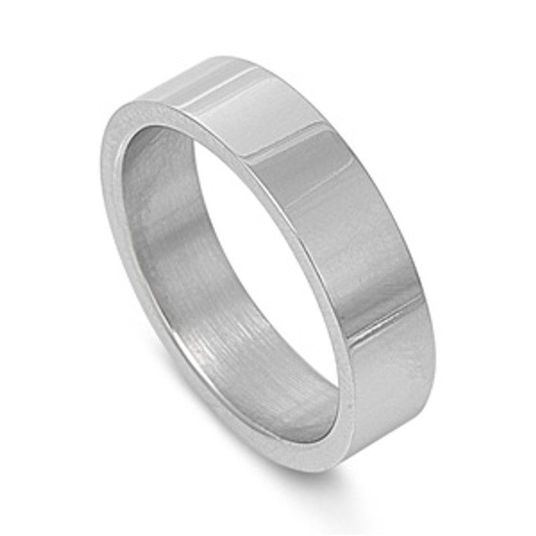 7mm Polished Stainless Steel Ring TSR1130.  SKU: 129381.  Available at DiamondBayJewelers.com