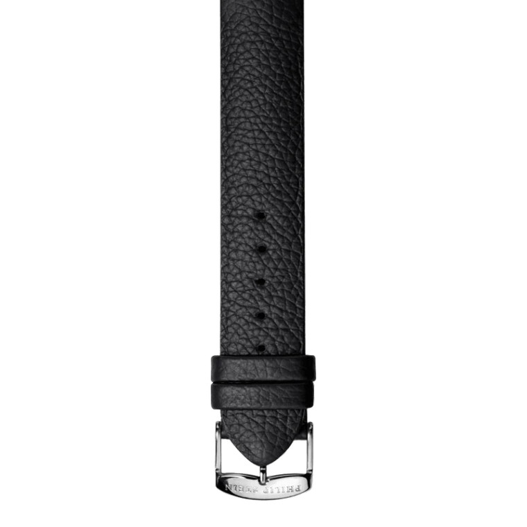 Philip Stein Short Black Leather Strap 1.  SKU: 321032.  Available at DiamondBayJewelers.com