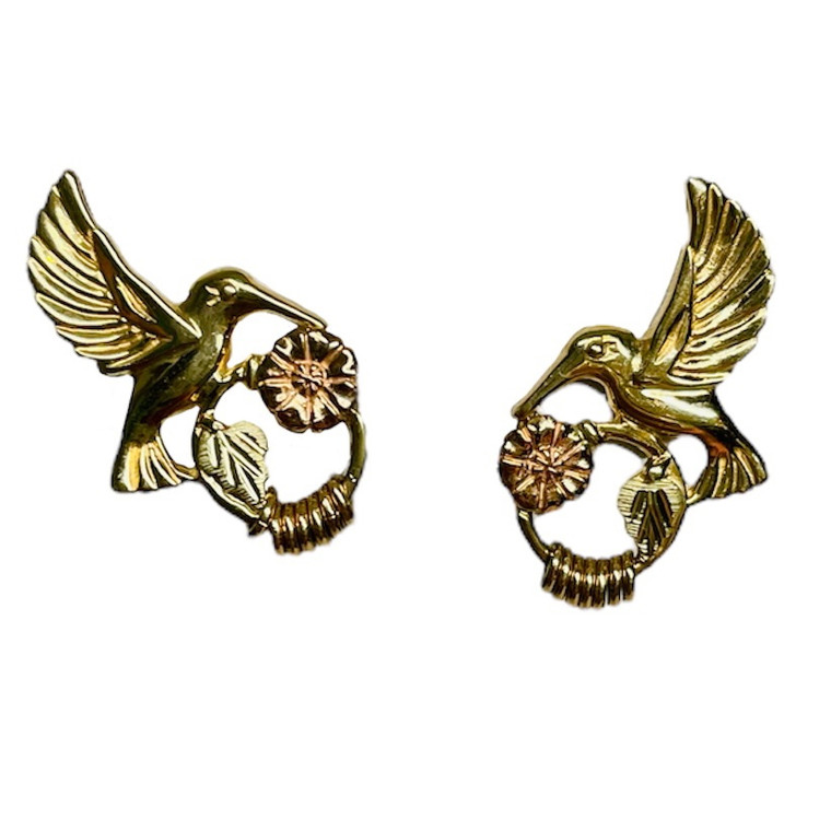 14KY Hummingbird Earrings.  SKU: 123015.  Available at DiamondBayJewelers.com