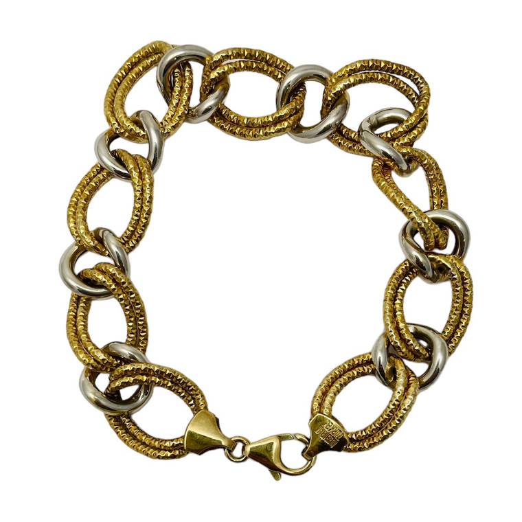 Gold Plated Double Link Bracelet.  SKU: 765009.  Available at DiamondBayJewelers.com