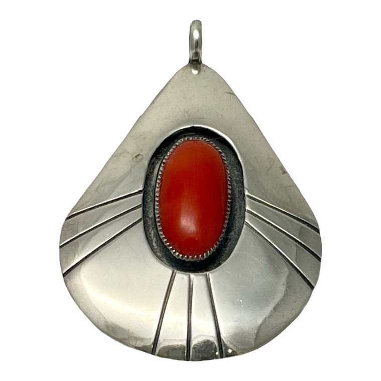Sterling Silver Carnelian Teardrop Pendant.  SKU: 098001.  Available at DiamondBayJewelers.com