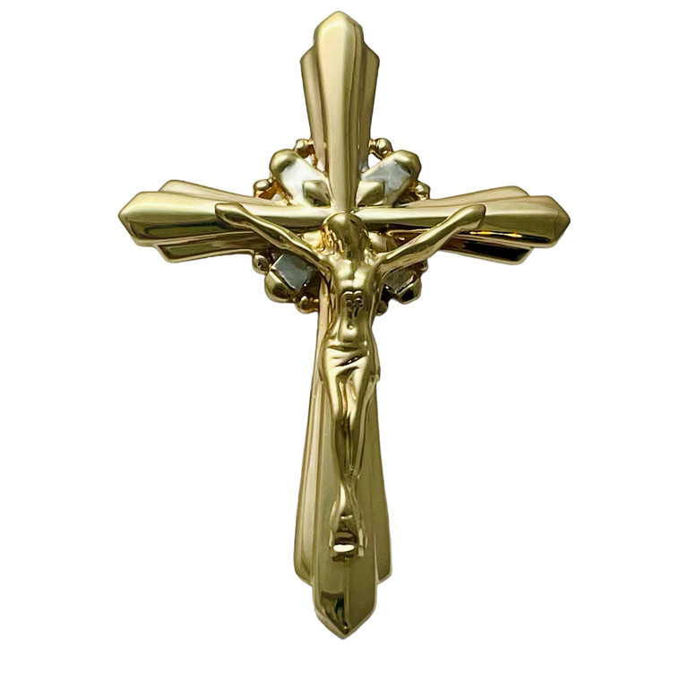 14KY Crucifix Pendant.  SKU: 098022.  Available at DiamondBayJewelers.com
