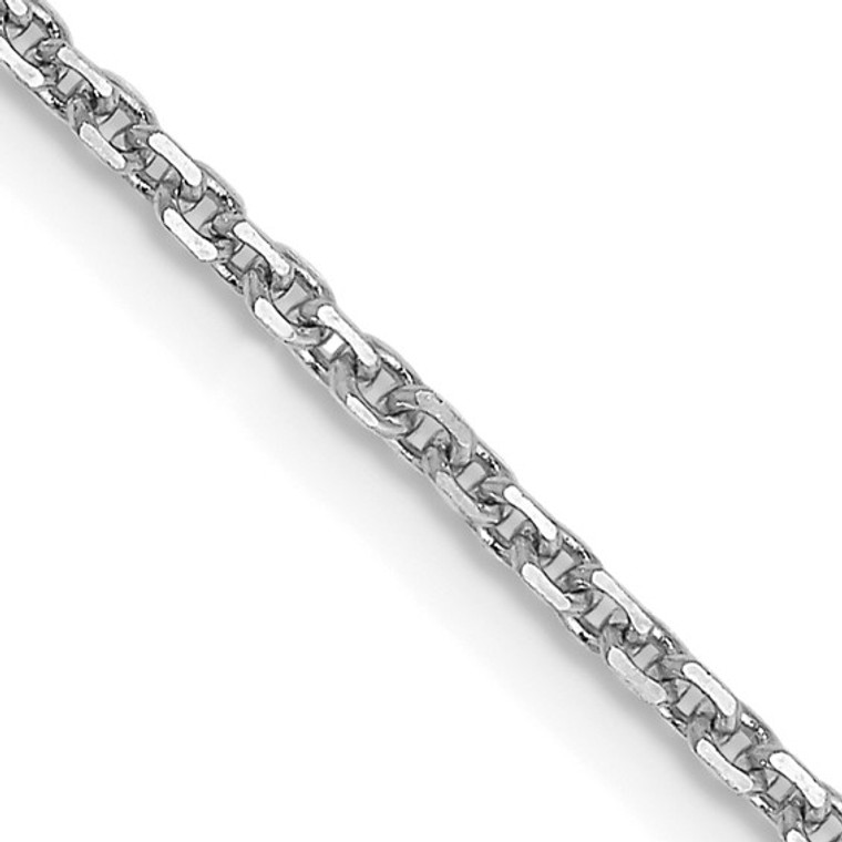 14K White Gold 1.45mm Diamond-cut Cable Chain.  SKU: 145000.  Available at DiamondBayJewelers.com