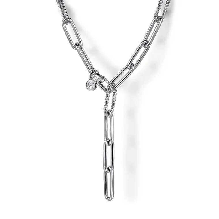 925 Sterling Silver Paperclip Chain Necklace.  SKU: 711111.  Available at DiamondBayJewelers.com