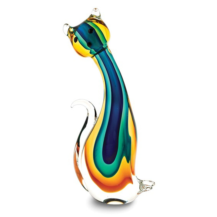 Badash Colorful Cat Handcrafted Rainbow Art Glass Figure SKU:GM23771
Available at diamondbayjewelers.com