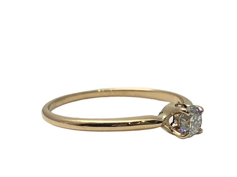 14k Yellow Gold Diamond Solitare Ring SI2 clarity H color  .29cts SKU:29749 Available at diamondbayjewelers.com
