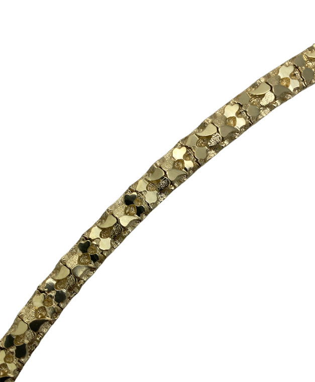 14k yellow gold nugget style bracelet SKU:0124233 Available at www.diamondbayjewelers.com