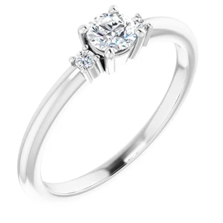 14k white gold diamond ring, 3 stones, center is .29cts side stones are .07cts SKU:1246888 available at www.diamondbayjewelers.com