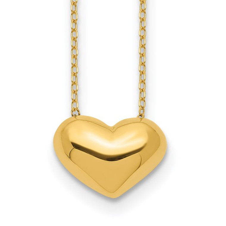 14K  Yellow Gold Puffed Heart.  SKU: 97180557.  Available at DiamondBayJewelers.com