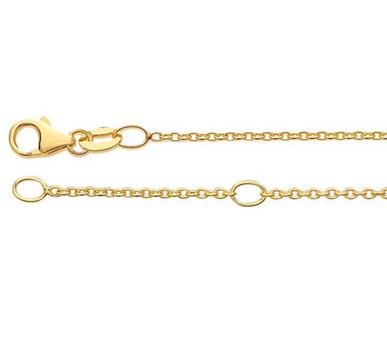 14K yellow gold adjustable oval cable chain available at www.diamondbayjewelers.com
SKU:0202240123