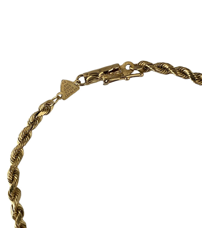 14k Beverly Hills Gold 2.9mm thick Rope bracelet 7" available at www.diamondbayjewelers.com SKU:02232402