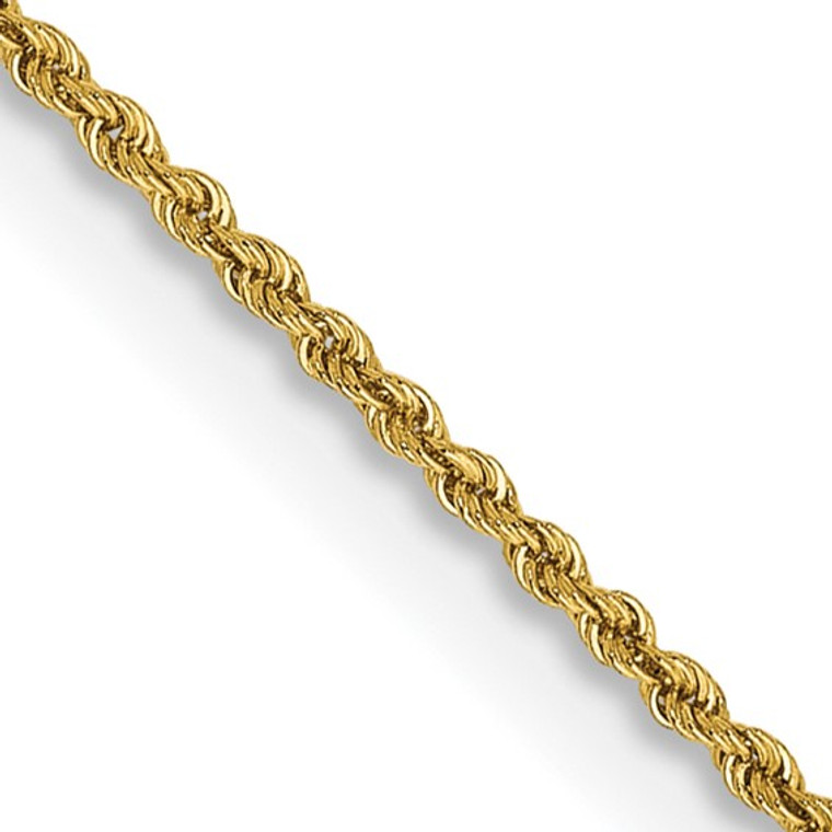 14k yellow gold 1.3mm 24 inch rope chain available at www.diamondbayjewelers.com
SKU:02232403