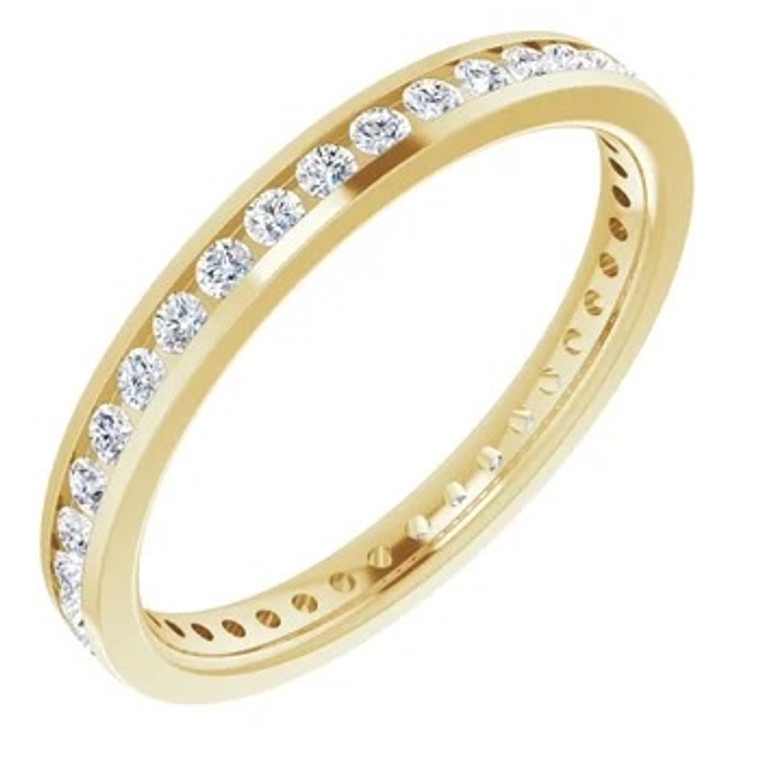 14K Yellow Gold Eternity Band .50CTW available at www.diamondbayjewelers.com SKU:1032403