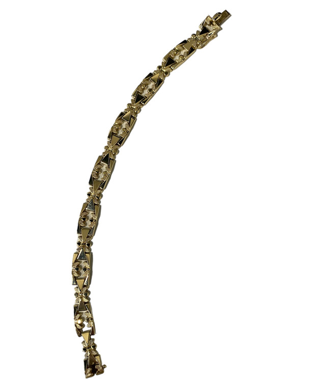 14k Yellow Gold Fashion Link bracelet 7.5 inch available  at www.diamondbayjewelers.com SKU:3032404