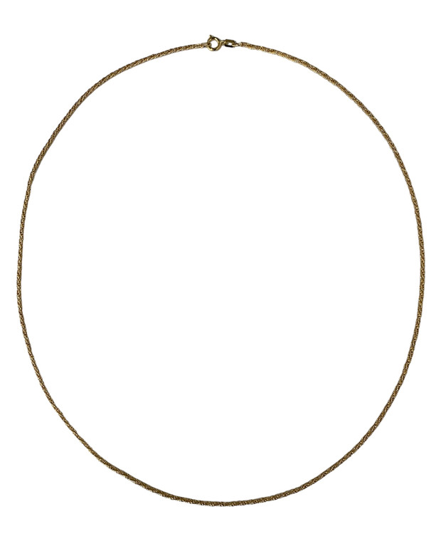 14k yellow gold semi solid twisted rope necklace 22inch available at www.diamondbayjewelers.com SKU:9032406