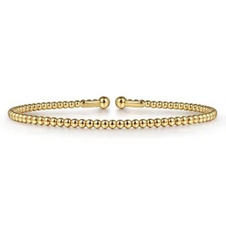 14K Yellow Gold Bujukan Split Bangle Gabriel & Co. available at www.diamondbayjewelers.com SKU:4032409