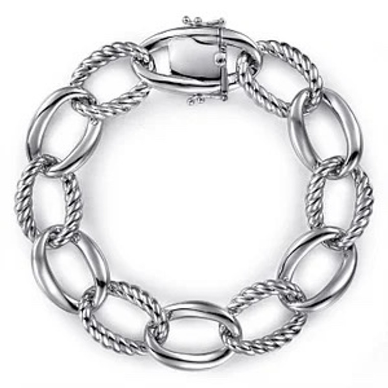 925 Sterling Silver Rope Link Chain Bracelet Gabriel&Co. SKU:4032414 
ITEM#TB4622SVJJJ available at www.diamondbayjewelers.com