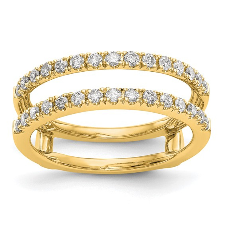 14k yellow gold  TRUE ORIGIN Lab Grown Diamond VS EF Guard Ring SKU:103406 available at www.diamondbayjewelers.com